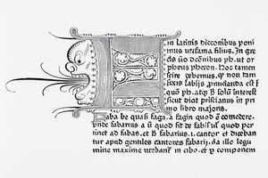 A Catholicon egyik oldalának fakszimile, nyomtatta Johannes Gutenberg, Mainz, 1460 alkotó: English School