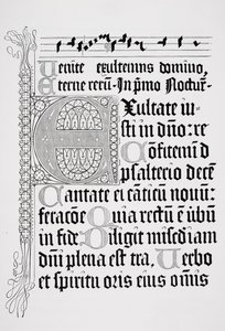 Johann Fust és Petrus Schoiffer által nyomtatott zsoltár oldal fakszimile, Mainz, 1459 alkotó: English School