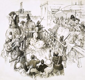 Híres foglyok: Marie Antoinette úton a guillotine felé alkotó: English School