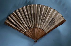 Bath térképét ábrázoló legyező, 1790 körül (nyomtatott papírlevél és fa)