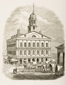 Faneuil Hall, Boston, 1870 körül, a Religious Tract Society által 1876-ban kiadott 