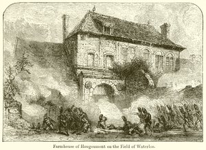 Hougoumont parasztháza Waterloo területén alkotó: English School