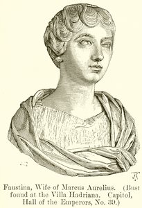 Faustina, Marcus Aurelius felesége. (A Villa Hadrianában talált mellszobor. Capitolium, Császárok terme, 39. sz.)