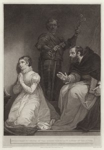 Feckenham a királynő parancsára meglátogatja Lady J Grayt a toronyban alkotó: English School