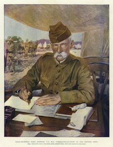 Roberts tábornagy, Earl Roberts, VC, KG, a brit hadsereg főparancsnoka (színes litográfia) alkotó: English School