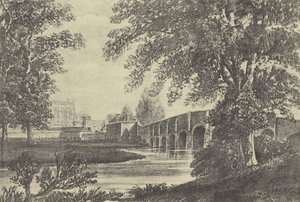 Tizenötíves híd, 1818 (mélynyomás) alkotó: English School