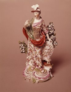 Athéné istennő figurája, Derby Porcelain Works, 1800 körül (porcelán) alkotó: English School