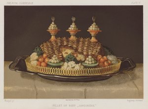 "Jardiniere" marhafilé (chromolitho) alkotó: English School