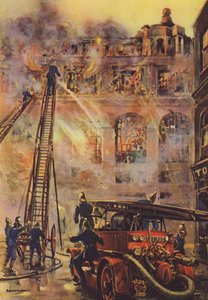 Firemen fighting a blaze at a large hotel (colour litho)   1324190   hu       hungarian Successfully Translated  Original: Landscape with Boater Translat: Landscape with Boater 1308579 hu hungarian Successfully Translated Original: The Annunciation to Zach alkotó: English School