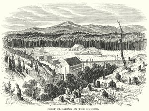 Első tisztás a Hudsonon (metszet) alkotó: English School