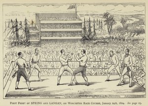 Tavaszi és Langan első harca a worcesteri versenypályán, 1824. január 24. alkotó: English School