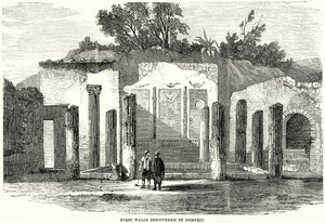 Pompejiben felfedezett első falak (metszet) alkotó: English School