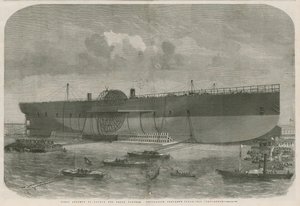 Az első kísérlet a Great Eastern Navigation cég Leviathan gőzhajójának vízre bocsátására