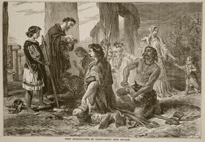 A kereszténység első bevezetése Nagy-Britanniába alkotó: English School