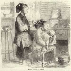 Hajrögzítés a teáskannában alkotó: English School