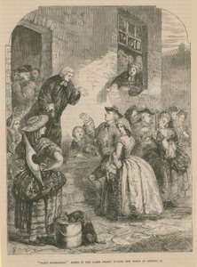 Flottaházasságok; jelenet a Flotta börtönben II. György király uralkodása alatt alkotó: English School
