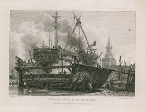 Úszó dokk Rotherhithe-ben alkotó: English School