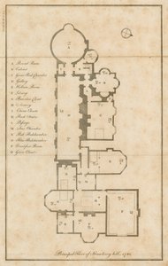 A fő emelet alaprajza, Strawberry Hill, London alkotó: English School