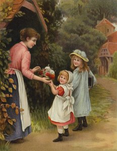 Virágok a tanárnőnek (chromolitho) alkotó: English School