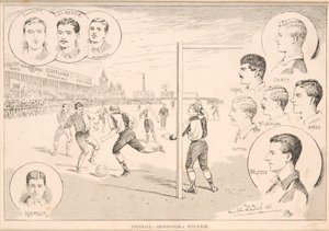 Labdarúgás – Ironopolis kontra Stockton, 1892 alkotó: English School
