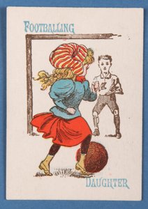 Footballing Daughter, a Happy Families kártyajátékból, 1890-1900 alkotó: English School