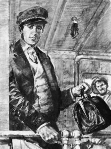 Joseph Conrad évekig hajózott a világ óceánjain a brit kereskedelmi szolgálatban (litho) alkotó: English School