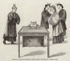 A házassági szerződés formája Kínában alkotó: English School