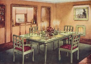 Hivatalos étkező (színes litho) alkotó: English School