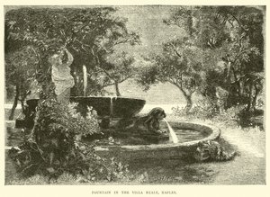 Szökőkút a Villa Reale-ban, Nápolyban alkotó: English School