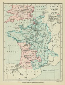 Franciaország a bretigni-i békeszerződésnél (színes litográfia) alkotó: English School