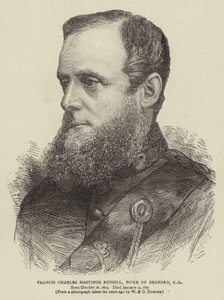 Francis Charles Hastings Russell, Bedford hercege, KG (metszet) alkotó: English School