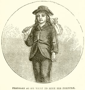 Franklin, amint a szerencséjét kereste alkotó: English School