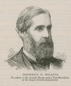 Frederick D Mocatta, a Zsidó Otthon elnöke és az Angol-Zsidó Szövetség alelnöke alkotó: English School