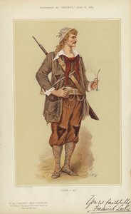 Frederick Leslie, mint Rip a Rip Van Winkle vígjátékban (színes lithó) alkotó: English School