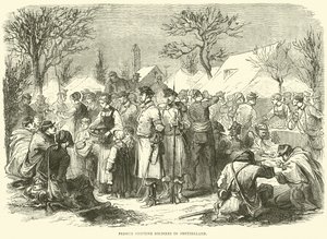 Francia szökevény katonák Svájcban, 1870. november alkotó: English School
