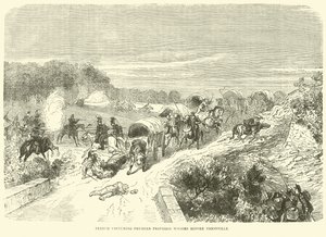 A franciák elfoglalják a porosz ellátási kocsikat Thionville előtt, 1870 szeptemberében alkotó: English School