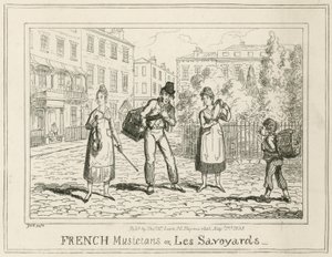 Francia zenészek vagy Les Savoyards alkotó: English School