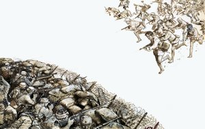 Francia katonák Dien Bien Phuban, Észak-Vietnamban alkotó: English School