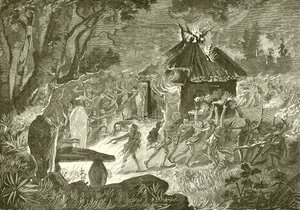 A druidák őrjöngő vallási orgiái alkotó: English School