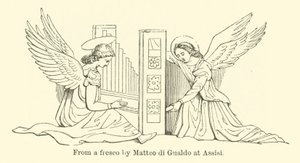 Matteo di Gualdo assisi freskójáról (metszet) alkotó: English School