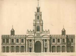 A londoni Royal Exchange homlokzata alkotó: English School