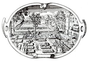 Frontispiece, a The Herballból, John Gerard (1545-1607), megjelent 1597 alkotó: English School