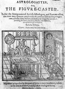 Az 1620-ban megjelent John Melton előlapja az Astrologasterhez, avagy a figuraöntő alkotó: English School