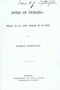 Frontispiece Florence Nightingalesnek Megjegyzések az ápolásról: Mi ez és mi nem, megjelent 1860-ban alkotó: English School