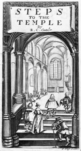Richard Crashaw homlokzata a Templom lépcsőjéhez, J. Cross metszet, 1648 alkotó: English School
