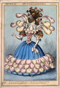 Teljes ruha _ 1828-ra – a tollas fajnak szentelve, 1828 (kézzel színezett metszet) alkotó: English School