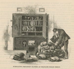 Fogolyruhák füstölése a Coldbath Fields-i börtönben alkotó: English School