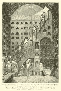 Temetési ünnepségek a római Porta Capenában, a Julius Caesar-ház Columbáriumában (világított galambház) alkotó: English School