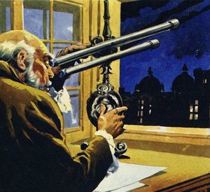 Galilei létrehozott egy távcsövet, és felfedezte a Jupiter négy műholdját alkotó: English School