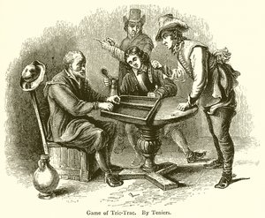 Tric-Trac játék. Teniers által alkotó: English School